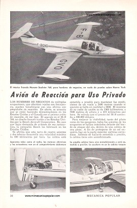 Avión de Reacción para Uso Privado - Diciembre 1955