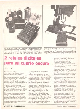 2 relojes digitales para su cuarto oscuro - Enero 1979