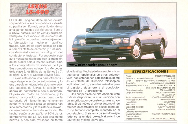 Lexus LS-400 - Junio 1995