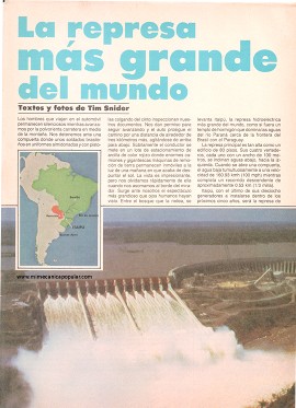 La represa más grande del mundo - Octubre 1985