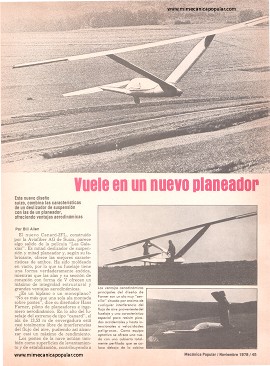 Vuele en un nuevo planeador - Noviembre 1978