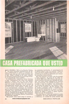 Casa Prefabricada Que Usted Mismo Puede Terminar - Agosto 1959