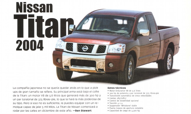 Nissan Titan 2004 - Agosto 2003