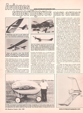 Aviones superligeros para armar - Abril 1981