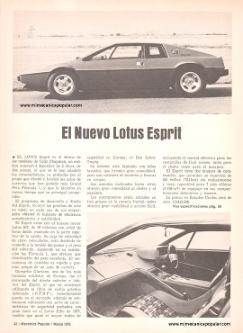 El Lotus Esprit - Marzo 1976