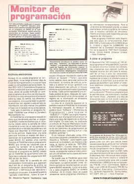 Monitor de programación - Septiembre 1984