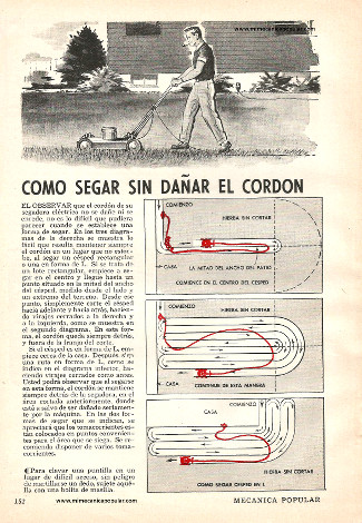 Cómo segar sin dañar el cordón - Septiembre 1960