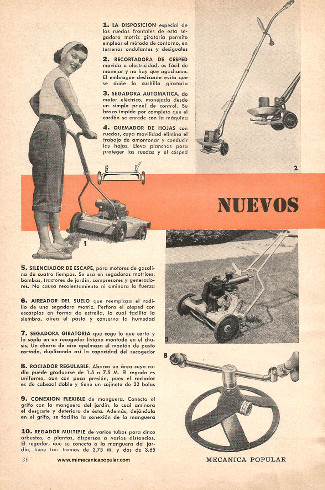 Nuevos Implementos de Jardín - Julio 1954