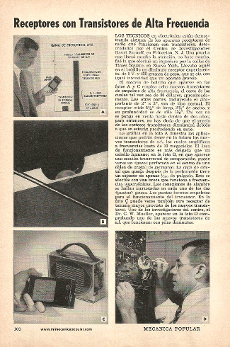 Receptores con transistores de alta frecuencia - Julio 1954