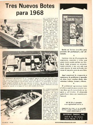 Tres Nuevos Botes para 1968 - Marzo 1968