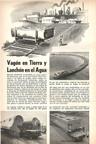 Vagón en Tierra y Lanchón en el Agua - Julio 1958