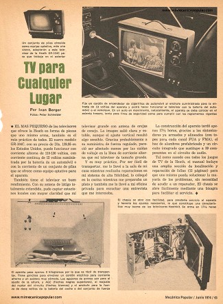 TV para Cualquier Lugar - Junio 1974