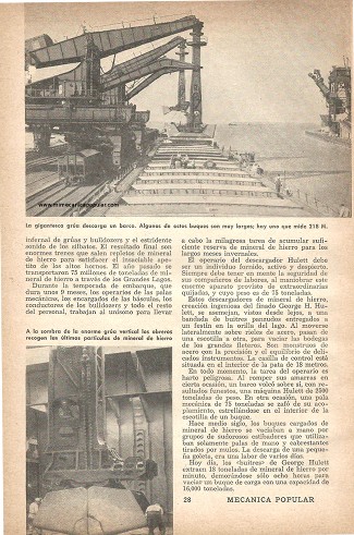 Gigantescos Descargadores De Mineral de Hierro - Julio 1953