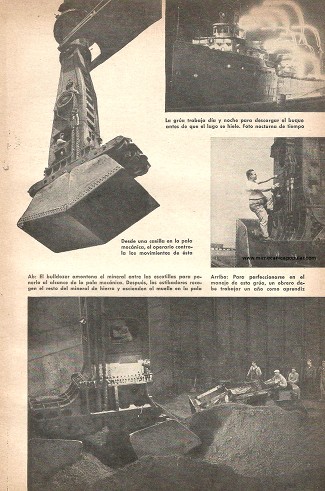 Gigantescos Descargadores De Mineral de Hierro - Julio 1953
