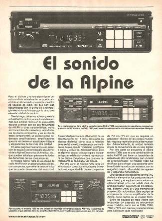 El sonido de la Alpine - Agosto 1989