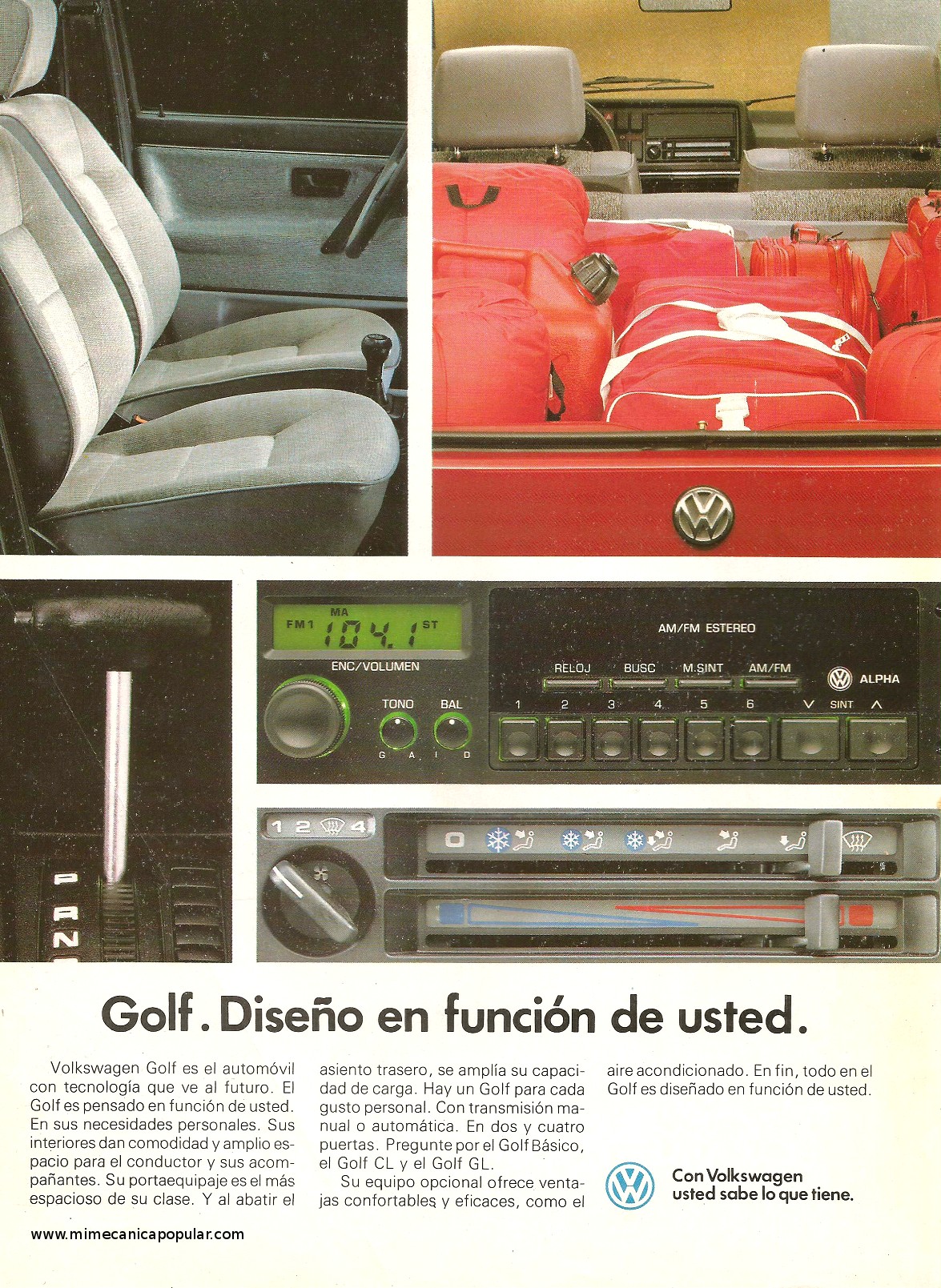 Publicidad - Volkswagen Golf - Agosto 1989