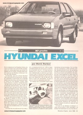 MP prueba: Hyundai Excel - Julio 1986