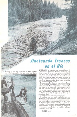 Jineteando Troncos en el Río - Julio 1949