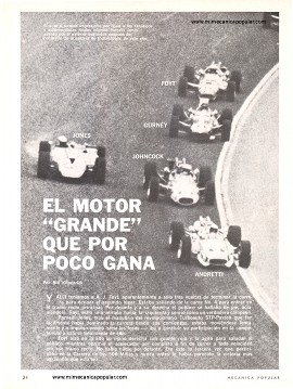 MP en las carreras: El Motor Grande Que Por Poco Gana - Noviembre 1967