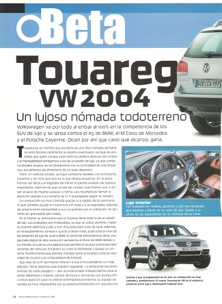 Touareg VW 2004 - Enero 2004
