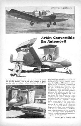 Avión Convertible En Automóvil -Febrero 1958