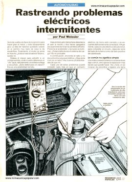 Rastreando problemas eléctricos intermitentes en el auto - Julio 1993