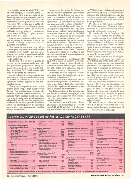 Informe de los dueños: Jeep CJ-5 y CJ-7 - Mayo 1979