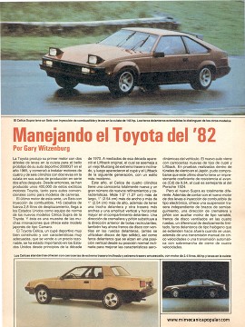 Manejando el Toyota del 82 -Enero 1982