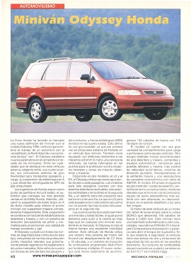 Miniván Odyssey Honda - Mayo 1995