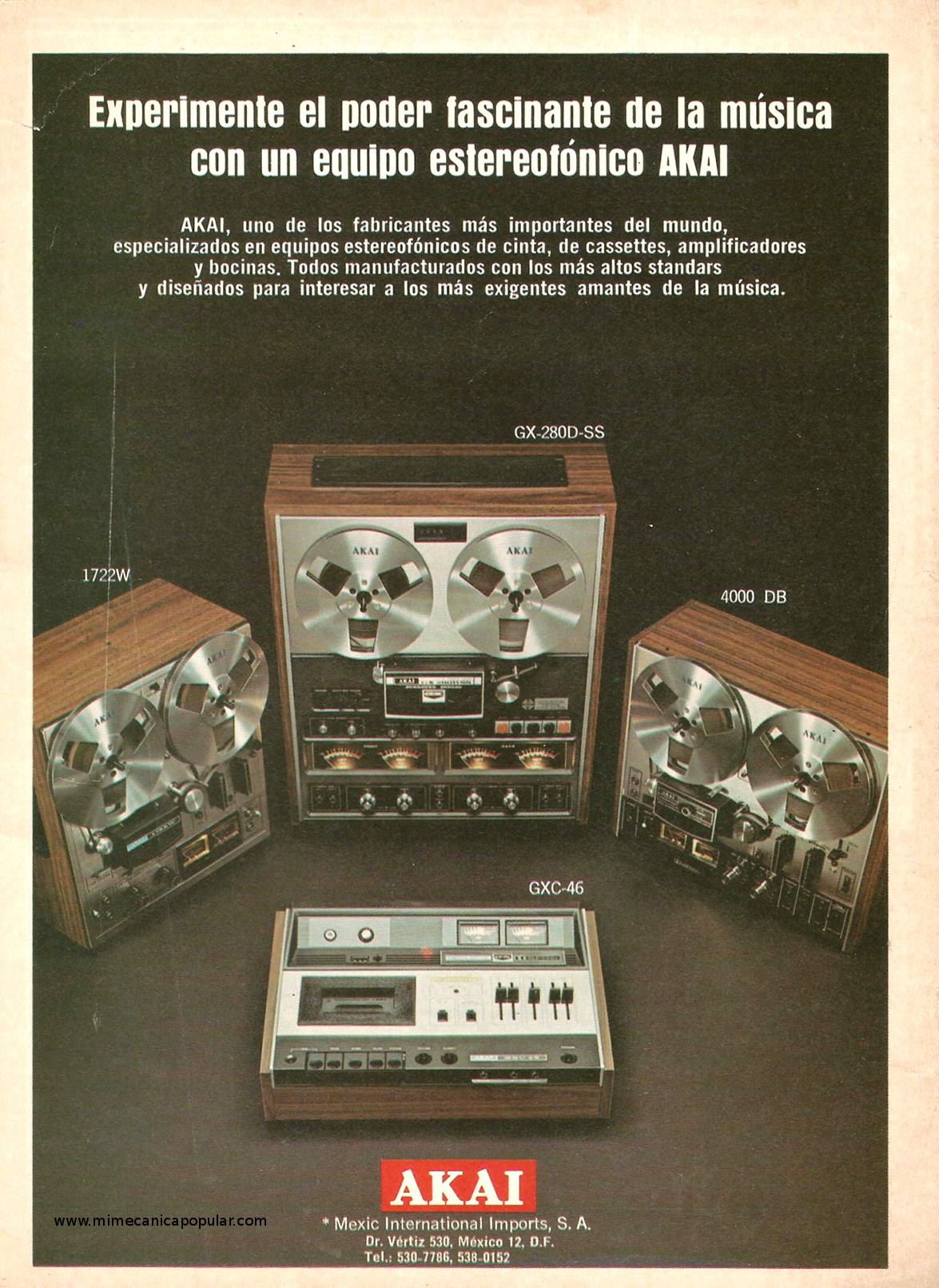 Publicidad - Equipo Estereofónico AKAI - Septiembre 1975