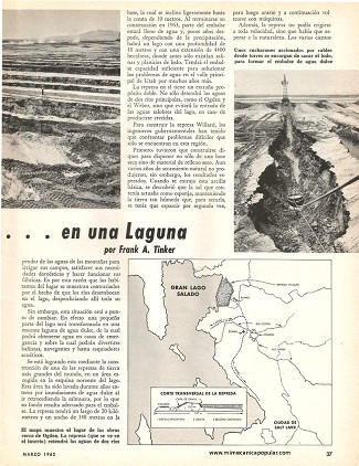 La transformación del gran lago salado en una laguna - Marzo 1962