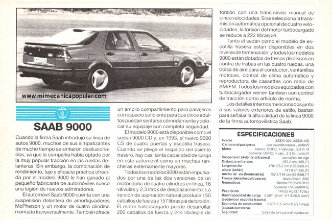 Saab 9000 - Julio 1993