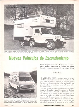 Nuevos Vehículos de Excursionismo - Agosto 1969