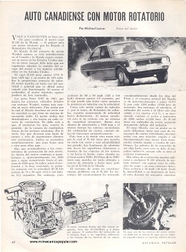 Auto Canadiense con motor rotatorio - Mazda R-100 - Marzo 1970