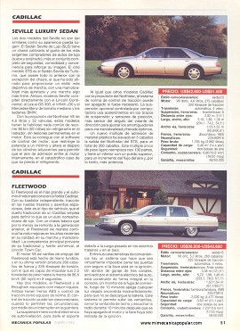 Cadillac: Seville Luxury Sedán - Fleetwood - Enero 1996