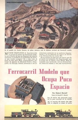 Ferrocarril Modelo que Ocupa Poco Espacio - Enero 1958