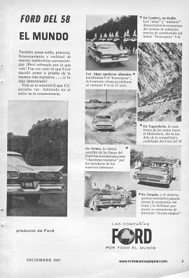 Publicidad - Ford del 58 - Diciembre 1957