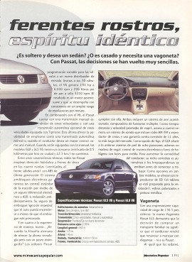 Volkswagen Passat GLS V6 - GLX V6 - Octubre 1998