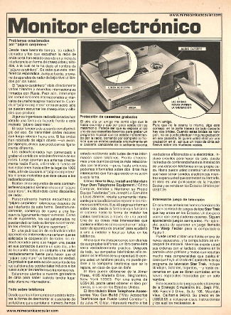 Monitor electrónico - Septiembre 1981
