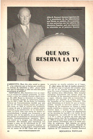 Qué nos reserva la televisión - Mayo 1953
