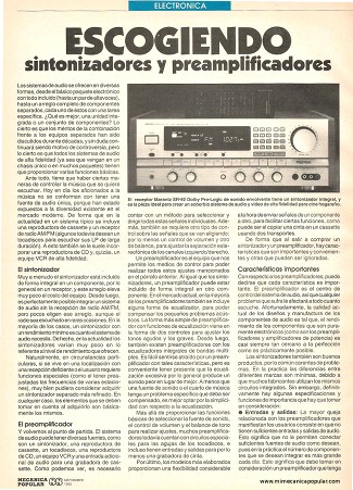 Escogiendo sintonizadores y preamplificadores - Septiembre 1992