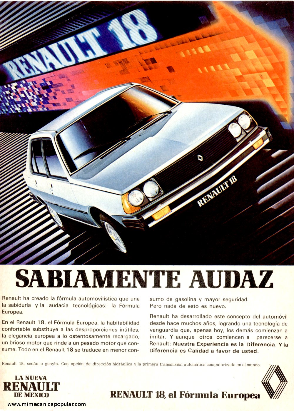 Publicidad - Renault 18 - Agosto 1982 - Incluye un video