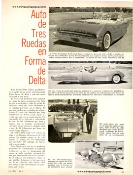 Auto de Tres Ruedas en Forma de Delta -Enero 1963
