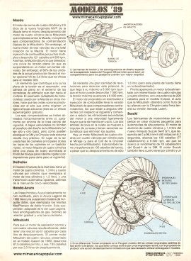 Avances técnicos de los autos 1989 - Febrero 1989