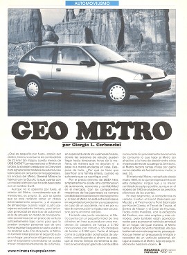 Chevrolet Geo Metro - Febrero 1994