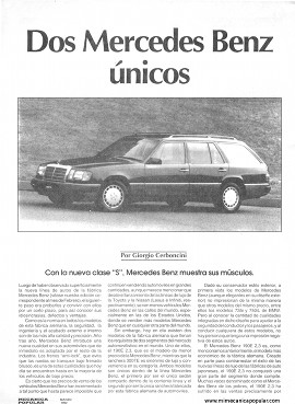 Dos Mercedes Benz únicos -190E 2.3 -300 TE - Marzo 1992