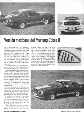 Versión mexicana del Mustang Cobra II - Junio 1976
