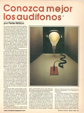 Conozca mejor los audífonos - Agosto 1982