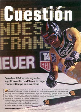 Cuestión de tiempo -Cronometrando eventos deportivos - Febrero 2000