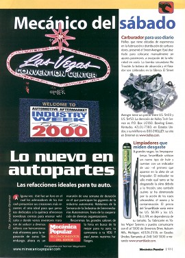 Mecánico del sábado - Abril 2001 - Lo nuevo en autopartes